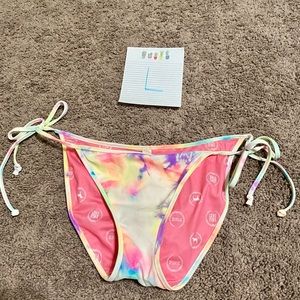 PINK tie dye bikini bottoms
